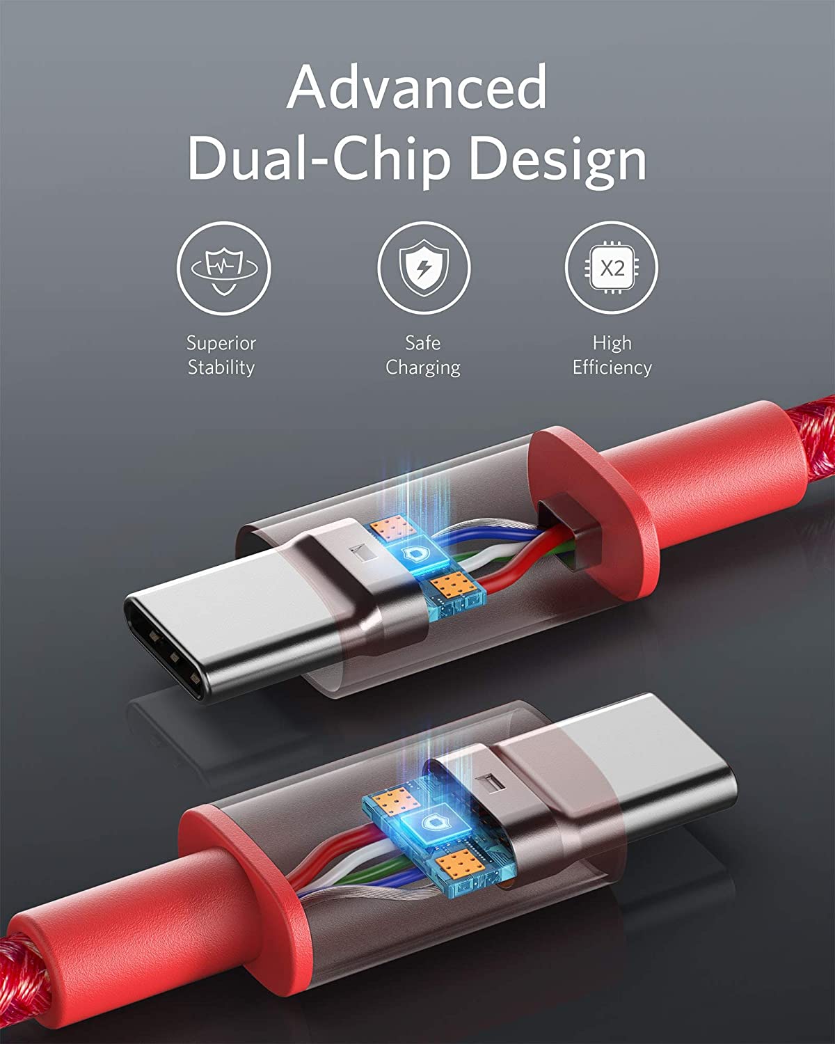 New Nylon USB-C to USB-C 100W Cable (10 ft)