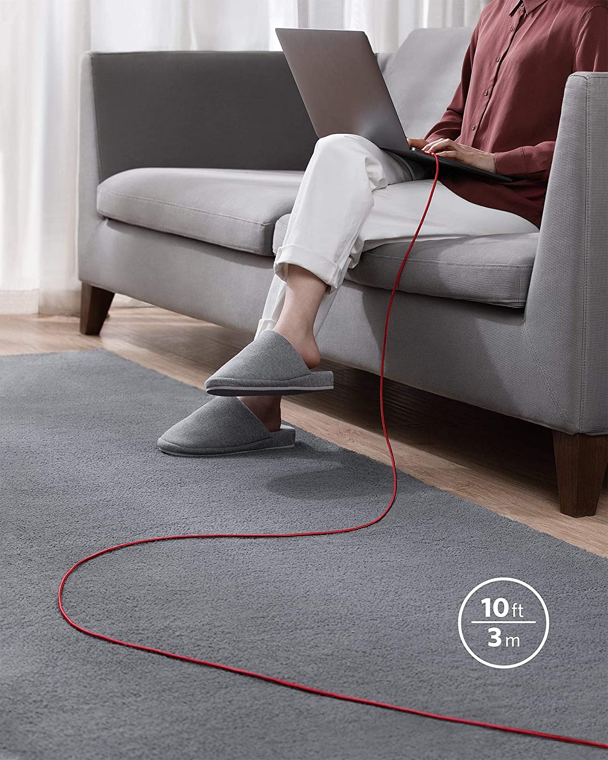 New Nylon USB-C to USB-C 100W Cable (10 ft)