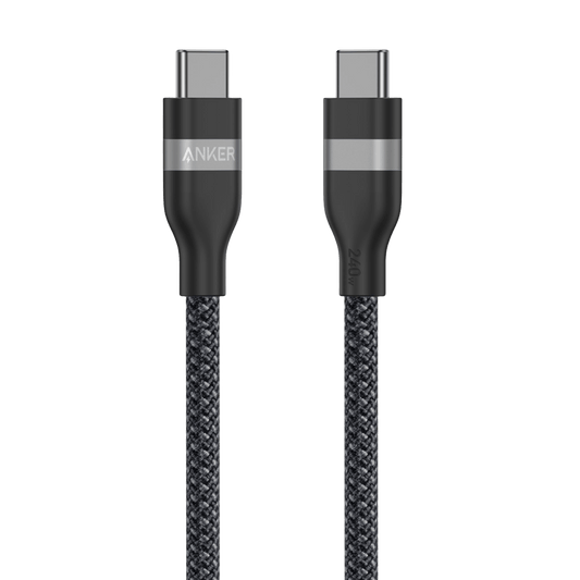 Anker USB-C to USB-C Cable (3 ft, 240W, Upcycled-Braided)