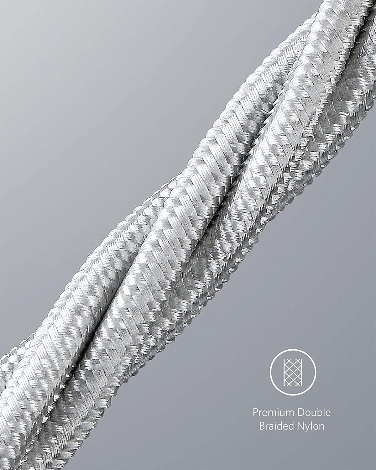 New Nylon USB-C to USB-C 100W Cable (10 ft)